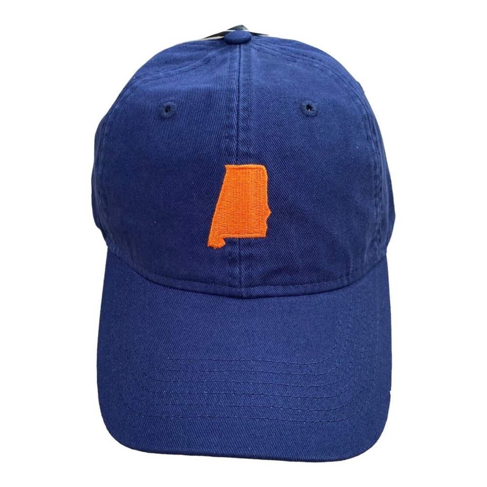 Alabama State Outline Hat Snapback‎ Blue Orange Cotton Baseball Dad Cap NWT
